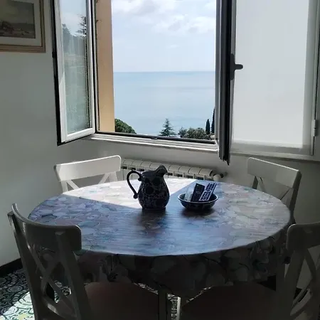 Window With View On Portofino Peak And Camogli